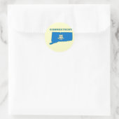 CT-Staatsflagge Runder Aufkleber (Tasche)