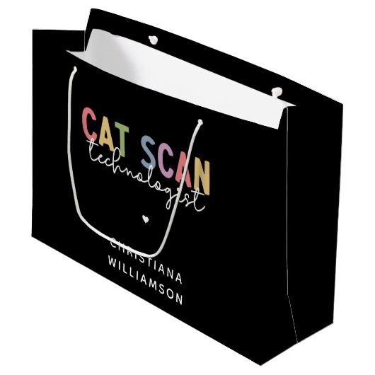 CT Tech-Geschenke für CAT-Scan-Technologie Große Geschenktüte (Vorderseite Schrägansicht)
