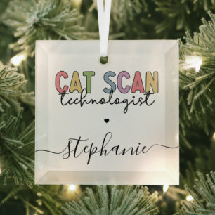 CT Tech-Geschenke für CAT-Scan-Technologie Ornament Aus Glas