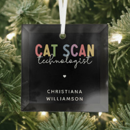 CT Tech-Geschenke für CAT-Scan-Technologie Ornament Aus Glas