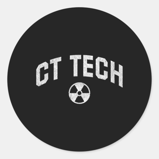 Ct Tech Radiology Technologer Ct Technologist Runder Aufkleber (Vorderseite)