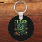 Ct Tech Skeleton Funny Halloween Mi Techniker Ra Schlüsselanhänger (Vorderseite)