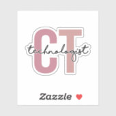 CT-Technologe, Computertomographie-Technologe Aufkleber (Blatt)