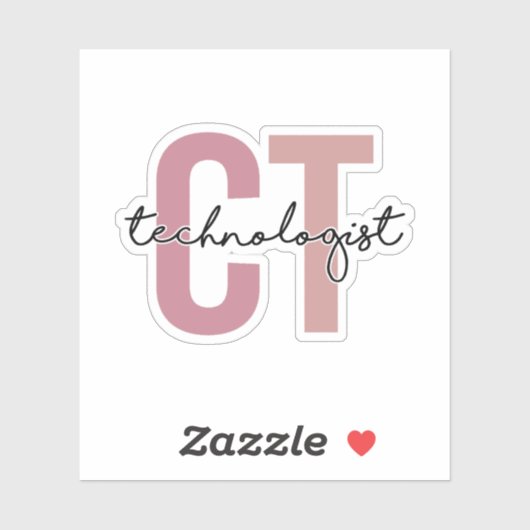 CT-Technologe, Computertomographie-Technologe Aufkleber (Blatt)