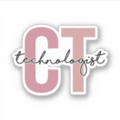 CT-Technologe, Computertomographie-Technologe Aufkleber (Vorderseite)