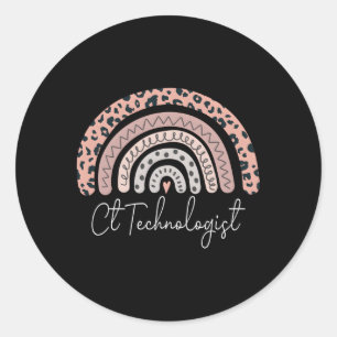 Ct Technologist Rainbow X-Ray Mri Tech Radiology T Runder Aufkleber