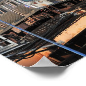 CTA Schnelldurchfahrt Orange Line und Grüne Linie Poster (Ecke)