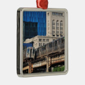 CTA schnelle Durchfahrt orange Linie und Grüne Silbernes Ornament (Rechts)