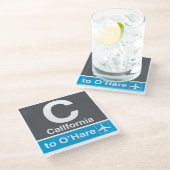 CTA Untersetzer - Kalifornien zu O'Hare (blaue (Schrägansicht)