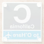 CTA Untersetzer - Kalifornien zu O'Hare (blaue (Rückseite)