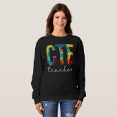 Cte Teacher Tie Dye Appreciation Day Hello Back To Sweatshirt (Vorne ganz)