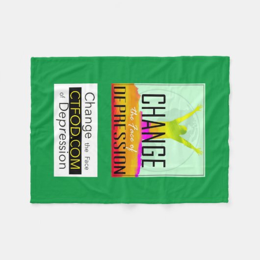 CTFOD-Logo und -Banner Fleecedecke (Vorderseite (Horizontal))