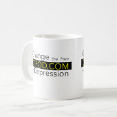 CTFOD verändern das Gesicht der Depression Banner Kaffeetasse (Vorderseite Links)