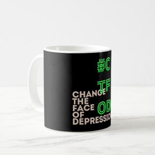 CTFOD verändern das Gesicht der Depression Neon Bl Kaffeetasse (Vorderseite Links)