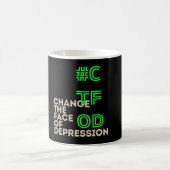 CTFOD verändern das Gesicht der Depression Neon Bl Kaffeetasse (Mittel)