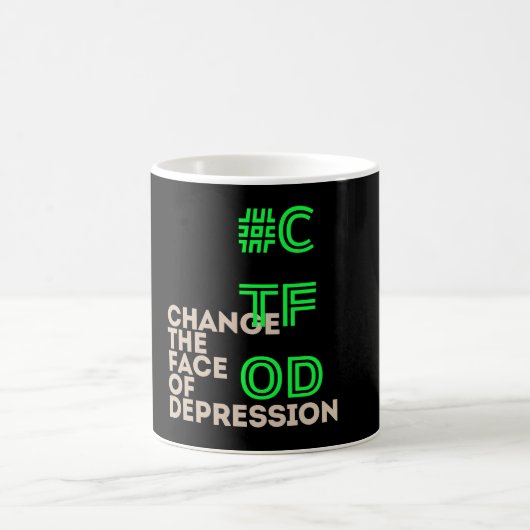 CTFOD verändern das Gesicht der Depression Neon Bl Kaffeetasse (Mittel)
