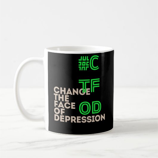 CTFOD verändern das Gesicht der Depression Neon Bl Kaffeetasse (Links)
