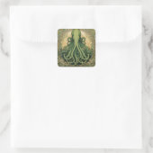 Cthulhu Art Nouveau Quadratischer Aufkleber (Tasche)
