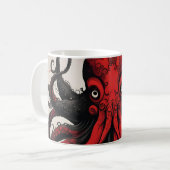 Cthulhu Asian Tinte Malerei Kaffeetasse (Vorderseite Links)