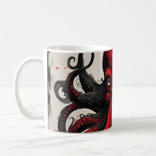 Cthulhu Asian Tinte Malerei Kaffeetasse (Links)