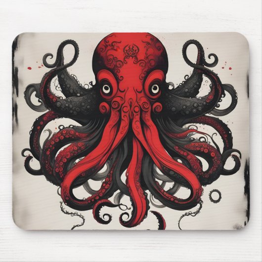 Cthulhu Asian Tinte Malerei Mousepad (Vorne)