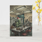 Cthulhu-Büro-Weihnachtsfeier Karte (Gelbe Blume)