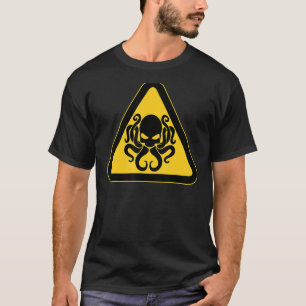 Cthulhu Caution Kraken Released Warning Symbol T-Shirt