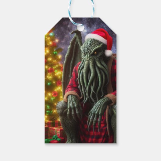 Cthulhu Christmas Creepmas Merry Cthulhumas Geschenkanhänger (Vorderseite)