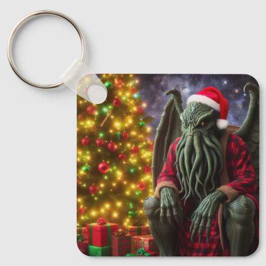 Cthulhu Christmas Creepmas Merry Cthulhumas Schlüsselanhänger (Vorderseite)