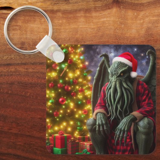 Cthulhu Christmas Creepmas Merry Cthulhumas Schlüsselanhänger (Vorderseite)