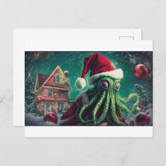 Cthulhu Christmas Spirits- The Ghost of Nihilithic Postkarte (Vorne/Hinten)