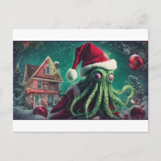 Cthulhu Christmas Spirits- The Ghost of Nihilithic Postkarte (Vorderseite)