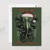 Cthulhu Claus Postkarte (Vorne/Hinten)