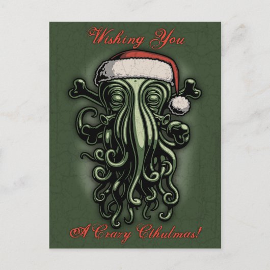 Cthulhu Claus Postkarte (Vorderseite)