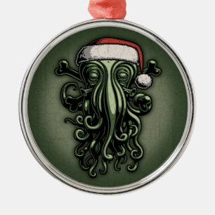 Cthulhu Claus Silbernes Ornament