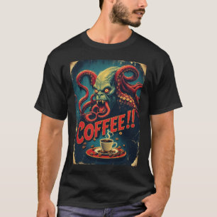 Cthulhu Coffee Shirt   Funny Sea Monster T-Shirt