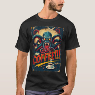 Cthulhu Coffee Shirt Kraken Sea Monster T-Shirt