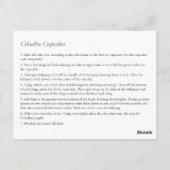 Cthulhu Cupcakes Rezept Karte Postkarte (Rückseite)