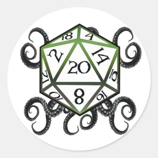 Cthulhu D20 Aufkleber (Vorderseite)