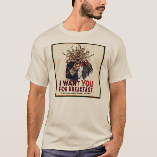 Cthulhu, das Front weckt T-Shirt