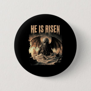 Cthulhu, Er Ist Erstanden, Vintage-Oster-Horror Ct Button