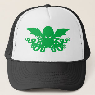 Cthulhu Fernlastfahrer-Hut - Grün Truckerkappe