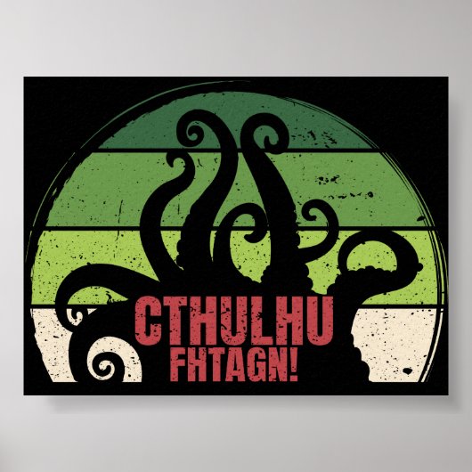 Cthulhu Fhtagn Vintag Poster (Vorne)