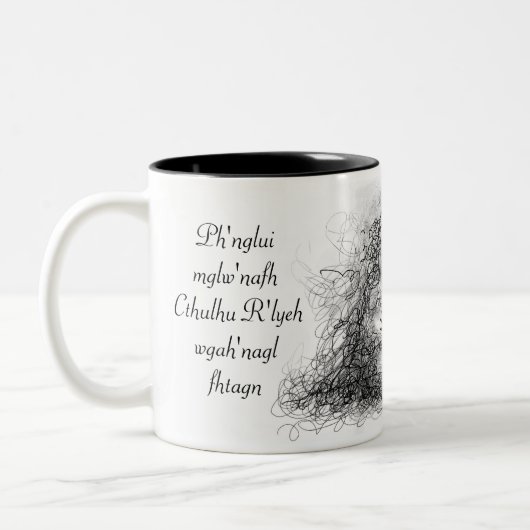 Cthulhu Fhtagn Zweifarbige Tasse (Links)