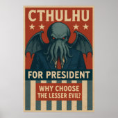 Cthulhu für den Präsidenten: Warum das kleinere Üb Poster (Vorne)