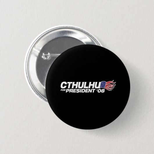 Cthulhu für Präsident Button (Vorne & Hinten)