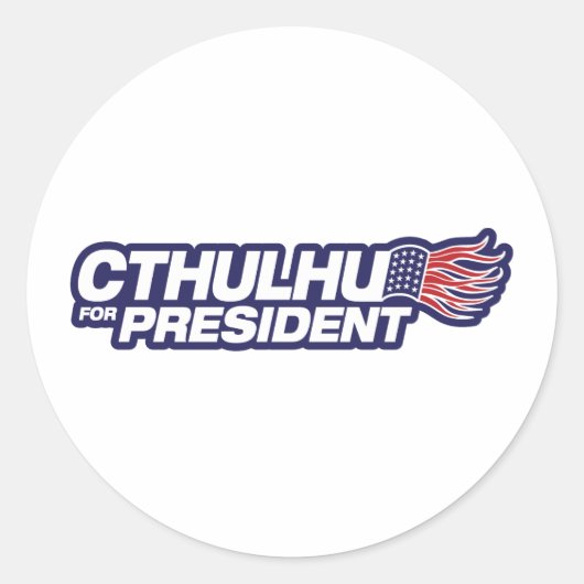 Cthulhu für Präsident Sticker (Vorderseite)