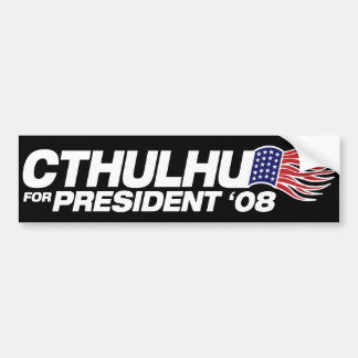 Cthulhu für Präsidenten Autoaufkleber