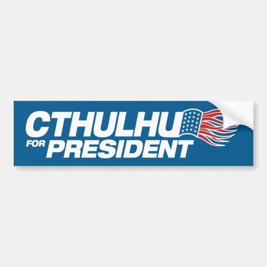 Cthulhu für Präsidenten Autoaufkleber (Vorne)