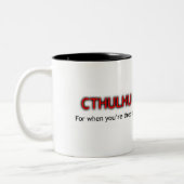 Cthulhu für Präsidenten Zweifarbige Tasse (Links)